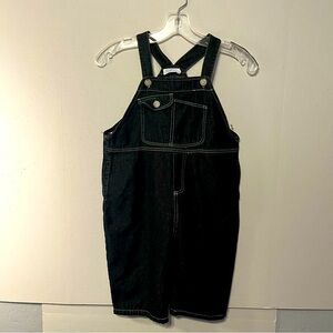 My Kids, black lightweight, denim overalls, size 3 to 5 youth.